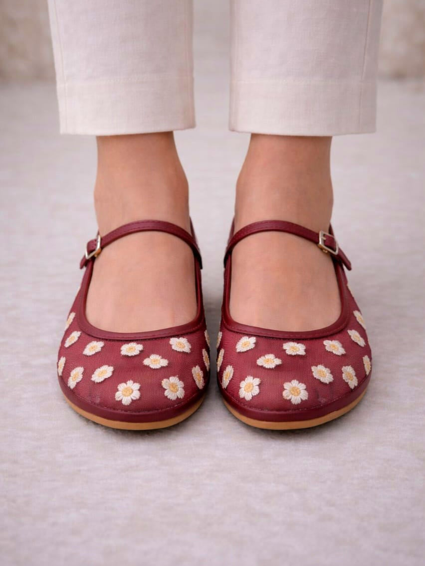 Maroon - Petal Pumps