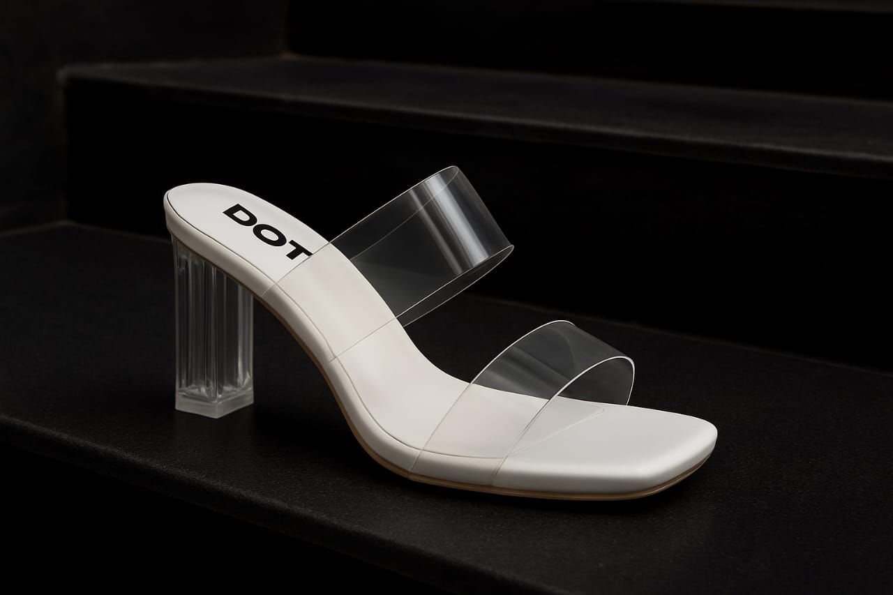 WHITE TRANSPARENT HEELS