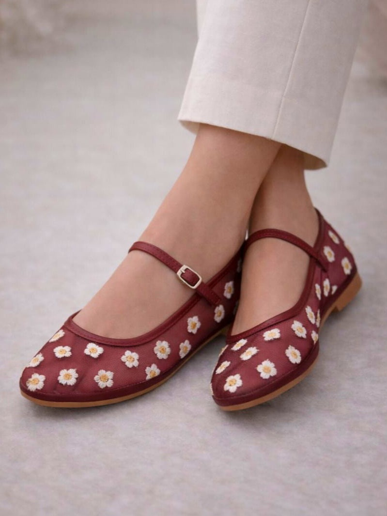 Maroon - Petal Pumps