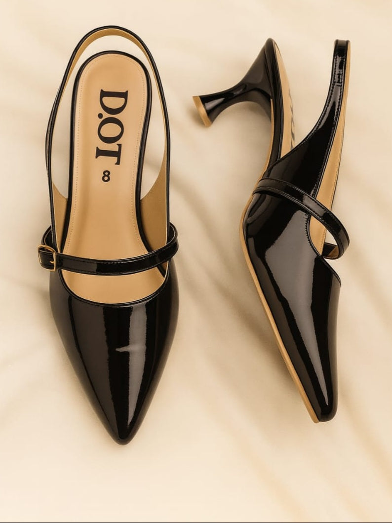 Black - Kitten Heels