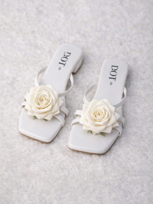 White - Rose Chappal