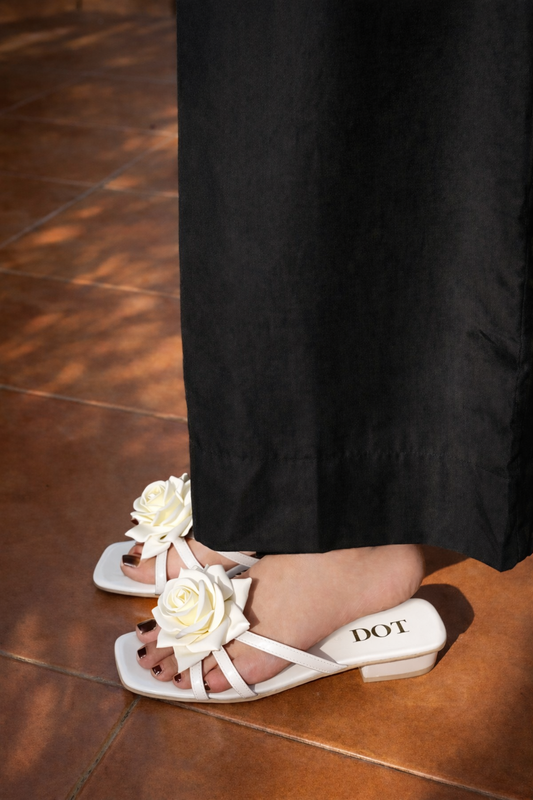 White - Rose Chappal
