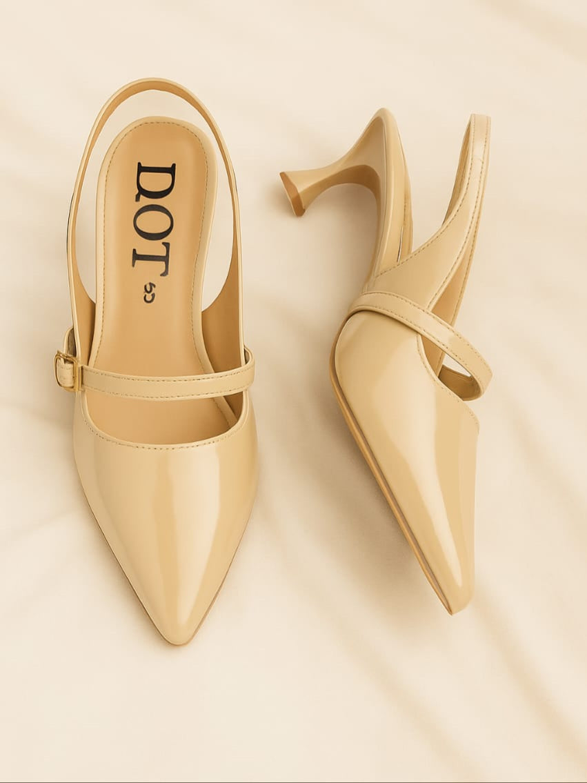 Beige - Kitten Heels