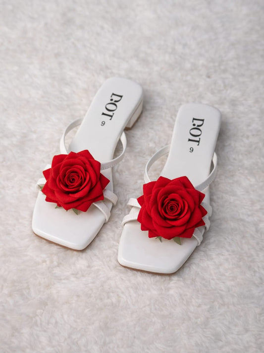 Red White - Rose Chappal