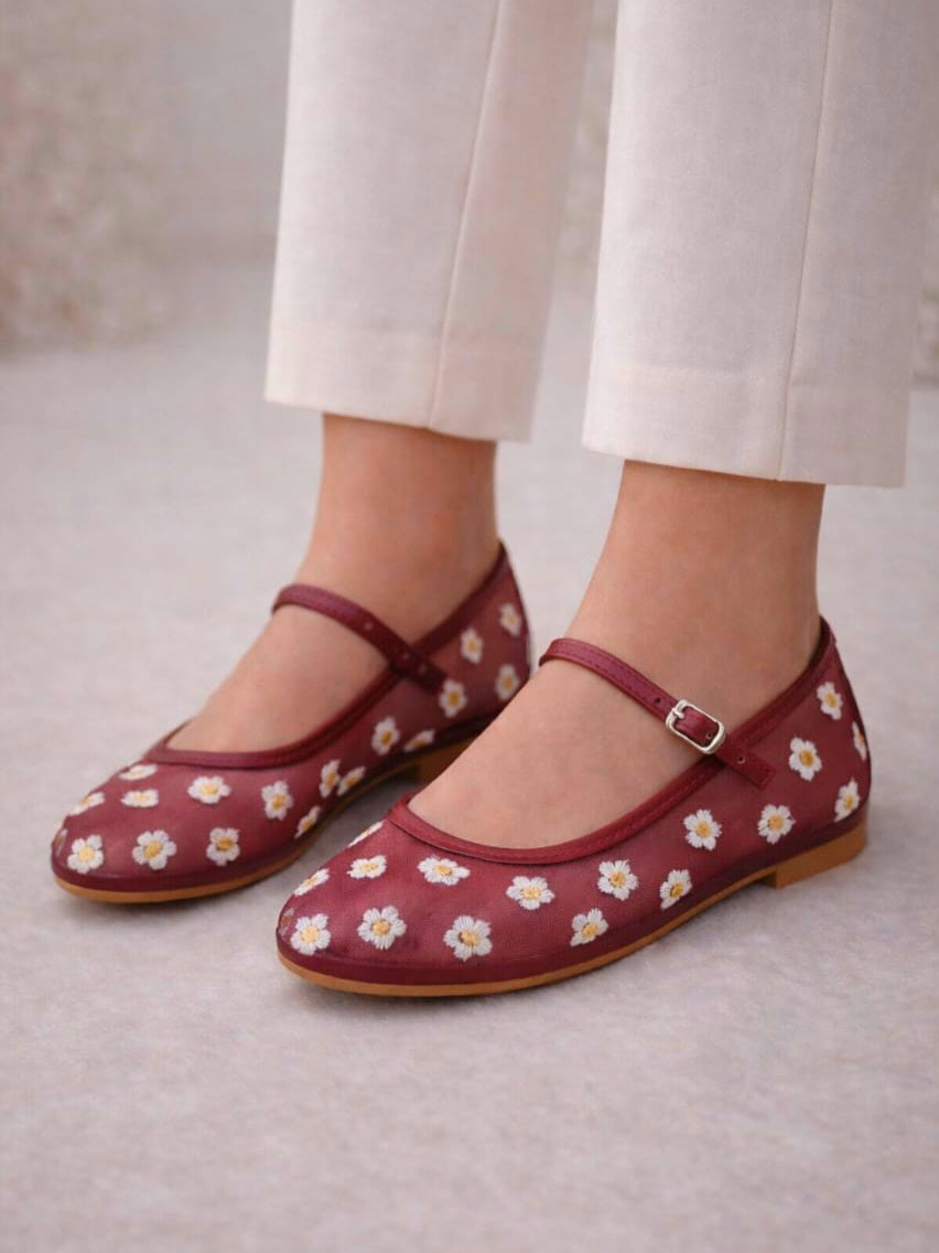 Maroon - Petal Pumps